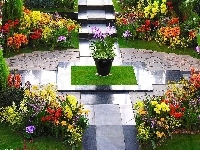 Donica, Ogród, Kwiaty, Marmur