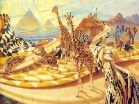 Góry, Zwierzęta, Piramidy, Ilene Meyer