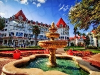 Fontanna, Hotel Disney Grand Floridian, Ogrd, USA