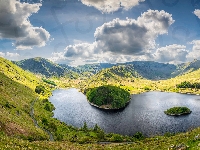 Kumbria, Jezioro Haweswater, Park Narodowy Lake District, Dolina Mardale, Anglia, Góry