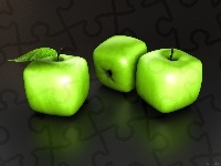 Zielone, Kwadratowe, Jabłka