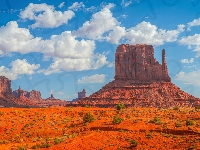 Dolina Pomników, Niebo, Region Monument Valley, Wyżyna Kolorado, Arizona, Skały, Stany Zjednoczone, Formacje